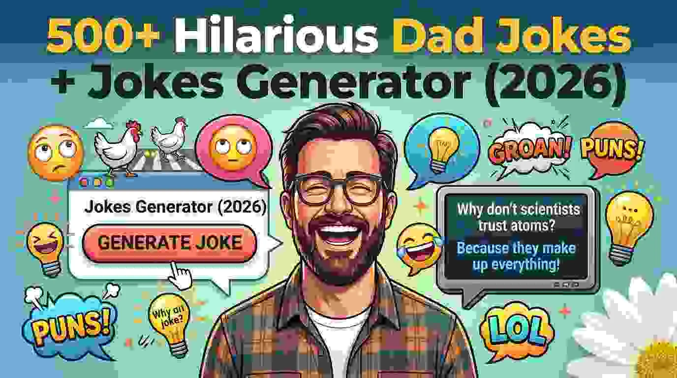 Hilarious Dad Jokes + Jokes Generator
