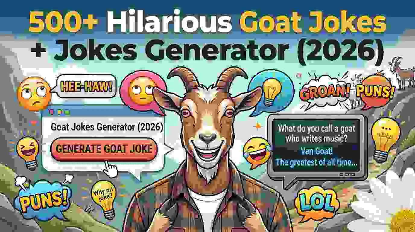 Hilarious Goat Jokes + Jokes Generator