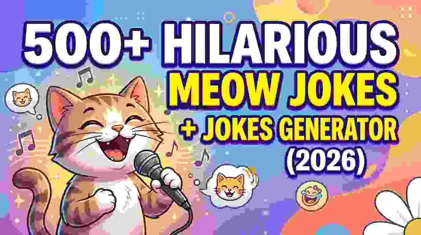 Hilarious Meow Jokes + Jokes Generator
