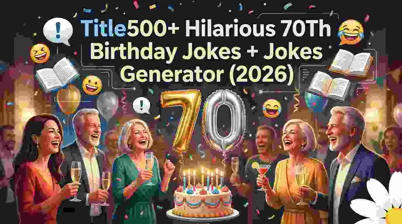 Hilarious 70Th Birthday Jokes + Jokes Generator