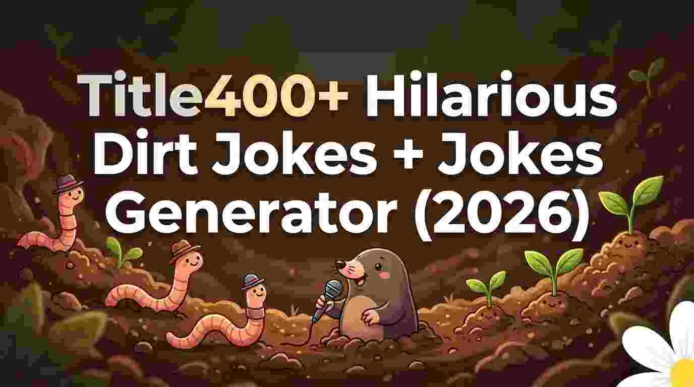 Hilarious Dirt Jokes + Jokes Generator