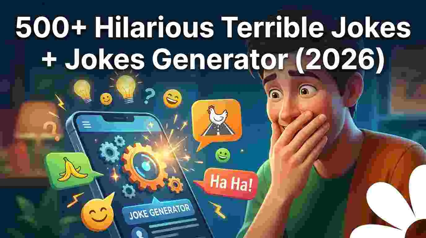 Hilarious Terrible Jokes + Jokes Generator