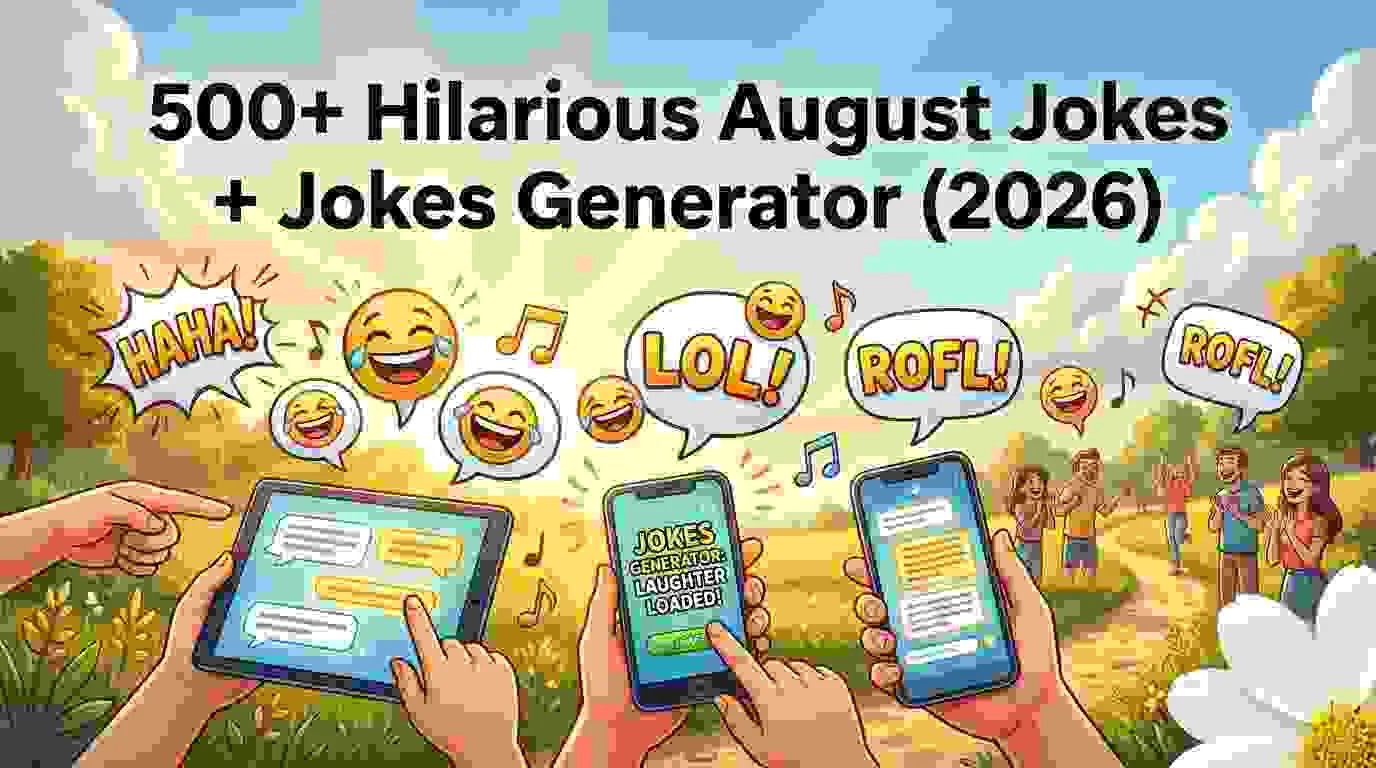Hilarious August Jokes + Jokes Generator