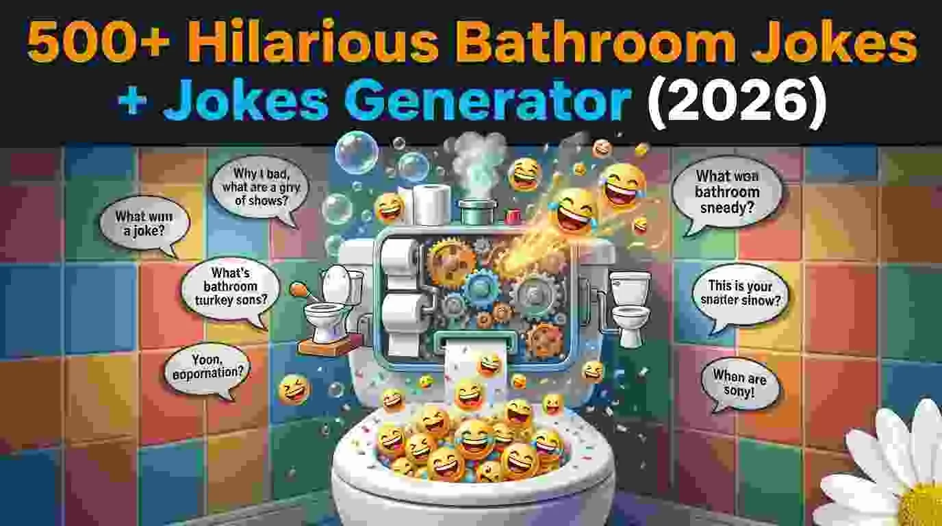 Hilarious Bathroom Jokes + Jokes Generator